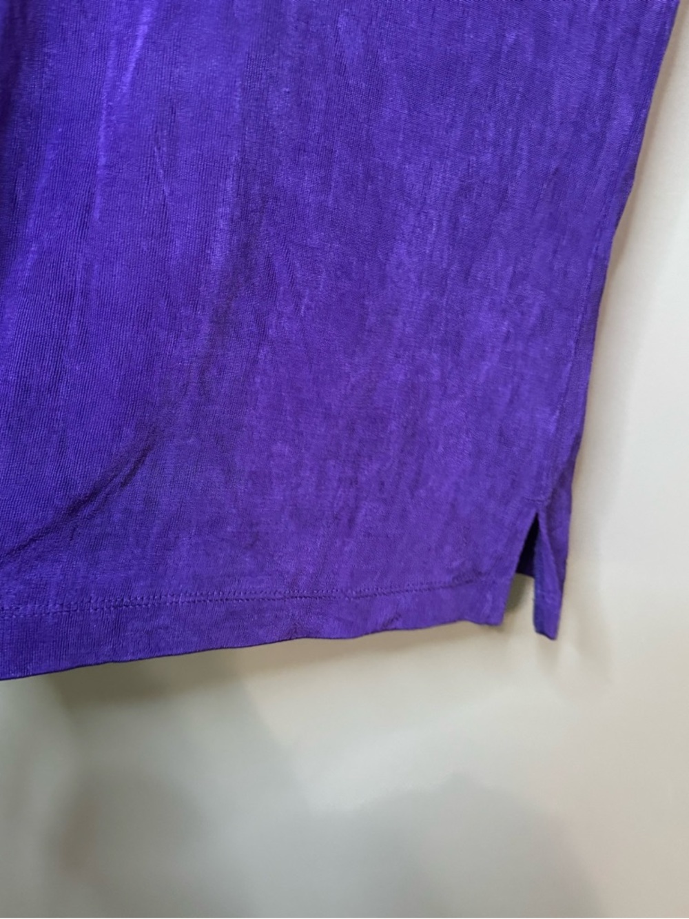 Chico's Travelers Purple Mock Neck Top Sleeveless Size 1 (Medium) Made in USA - Picture 6 of 10